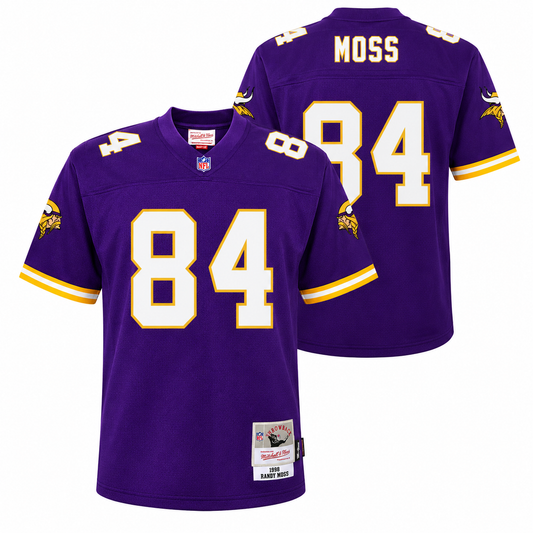 Youth Minnesota Vikings Randy Moss Mitchell & Ness Purple Retired Player Vintage Replica Jersey