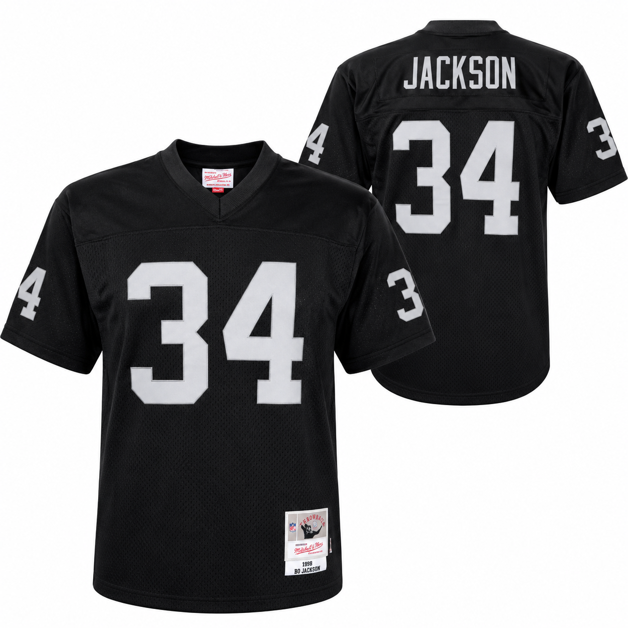 Youth Los Angeles Raiders Bo Jackson Mitchell & Ness Black Retired Player Legacy Replica Jersey