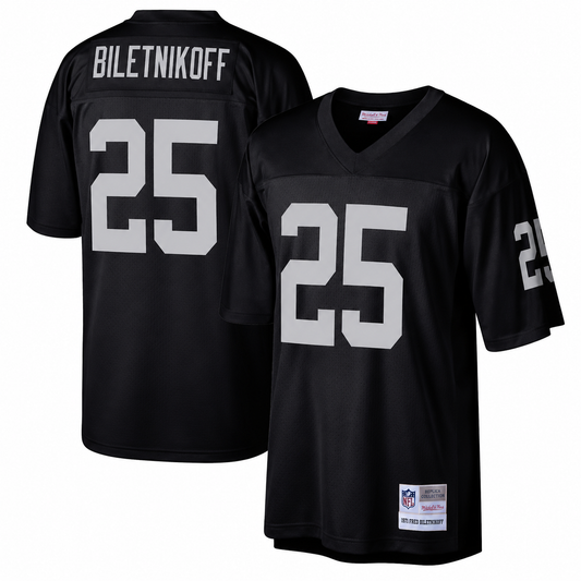 Mitchell & Ness Fred Biletnikoff Las Vegas Raiders Black Retired Player Legacy Replica Jersey