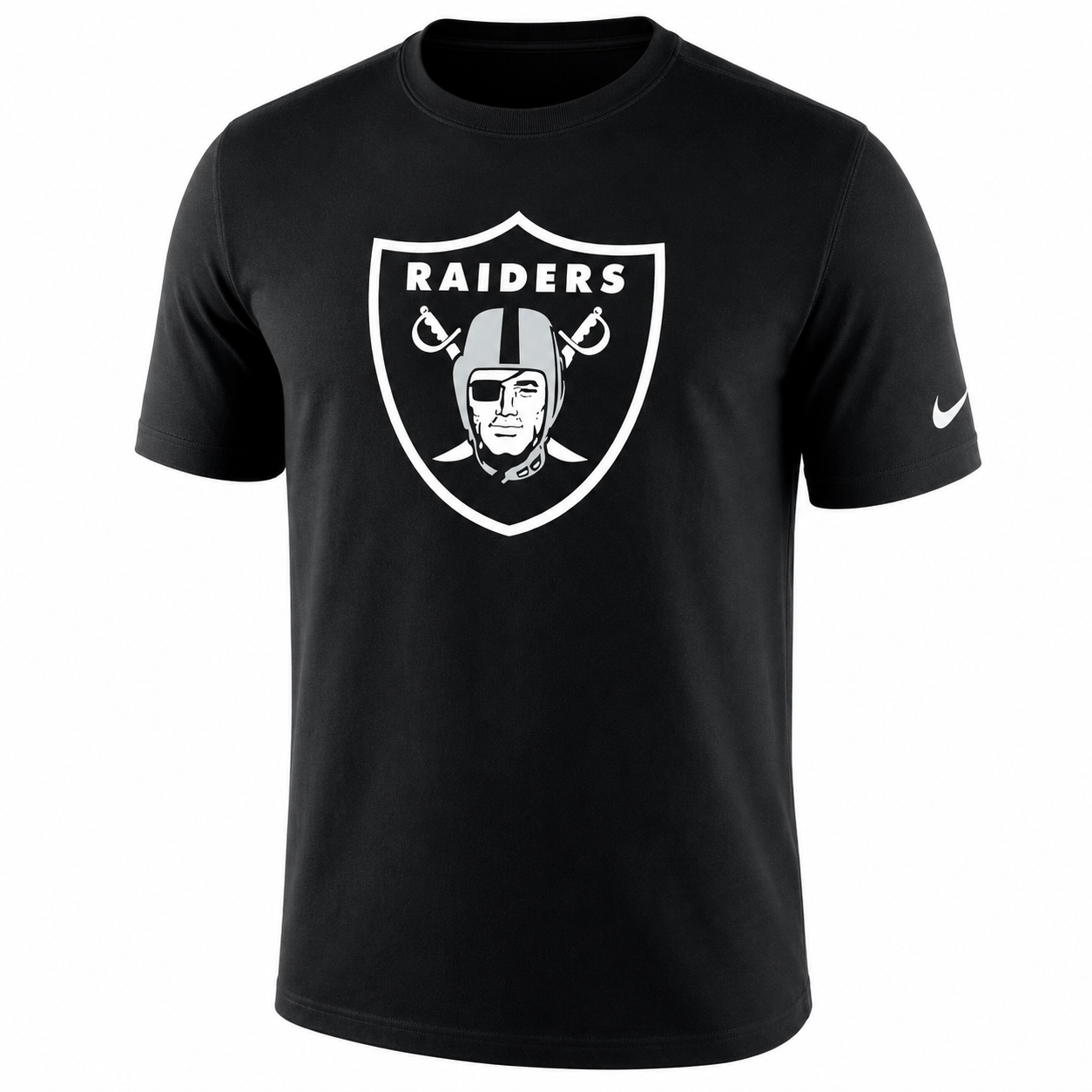 Youth Las Vegas Raiders Black Essential Logo Tee By Nike