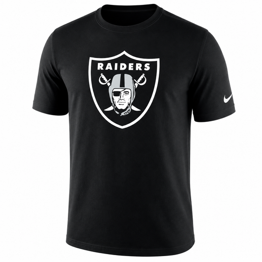 Youth Las Vegas Raiders Black Essential Logo Tee By Nike