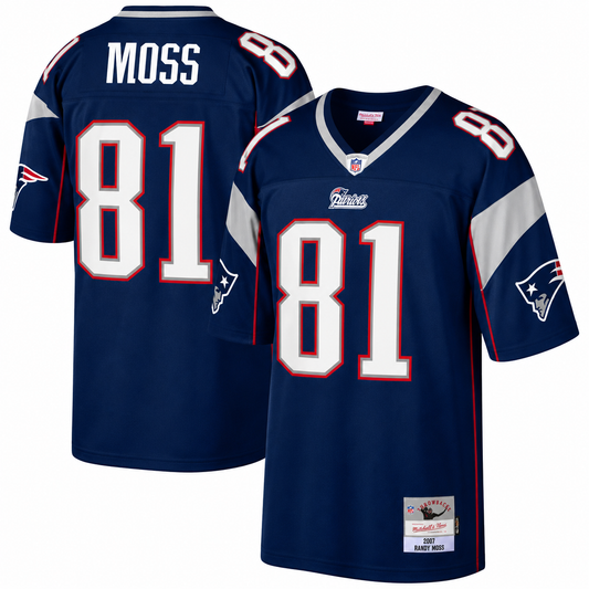 Youth New England Patriots Randy Moss Mitchell & Ness Navy Retired Player Vintage Replica Jersey