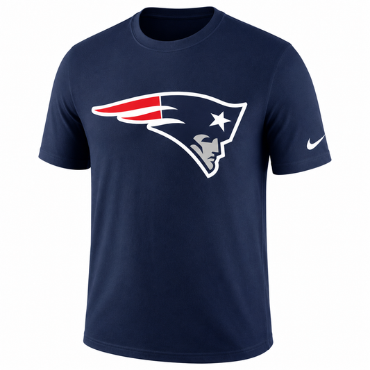Youth New England Patriots Navy Essential Logo Tee By Nike