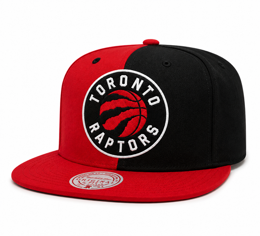 Men's Toronto Raptors Mitchell & Ness NBA Pinwheel Snapback Hat-Current Logo