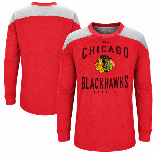 Youth Chicago Blackhawks Birthright Long Sleeve Crew By Reebok