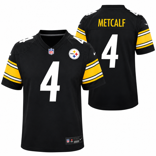 Youth DK Metcalf Pittsburgh Steelers Nike Black Game Replica Jersey