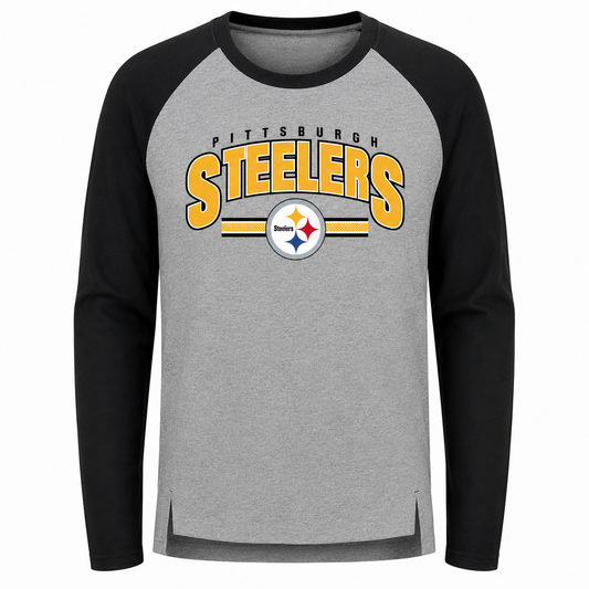 Youth Pittsburgh Steelers NFL Audible Raglan Long Sleeve Tee