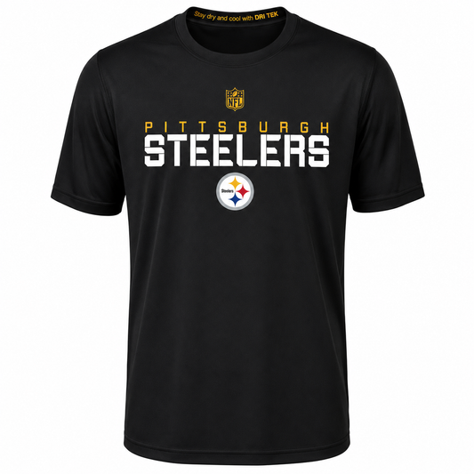 Youth Pittsburgh Steelers Black Magna Maximal DRI TEK T-SHIRT