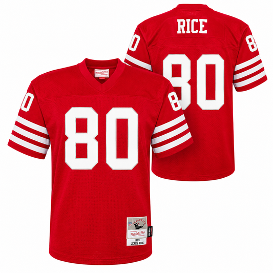 Youth San Francisco 49ers Jerry Rice Mitchell & Ness Scarlet Retired Player Vintage Replica Jersey