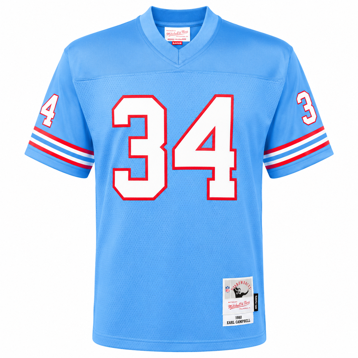 Youth Earl Campbell Houston Oilers 1980 Mitchell & Ness Powder Blue Retired Player Vintage Replica Jersey
