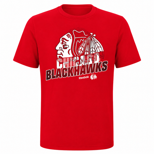 Youth Chicago Blackhawks Tonal Gel Print Tee By Reebok