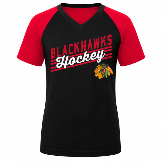 Girls Youth Chicago Blackhawks Goalie Girl Ultra V-Neck Tee