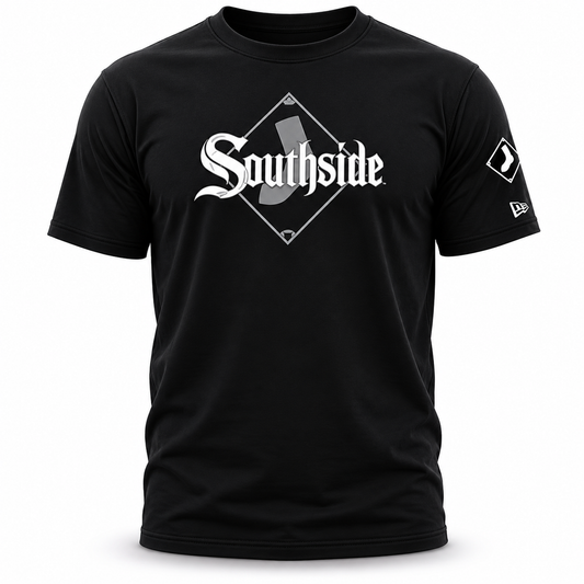 Men's Chicago White Sox City Connect Dual Logo Black New Era Tee