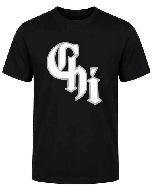 Men's Chicago White Sox City Connect CHI Black New Era Tee