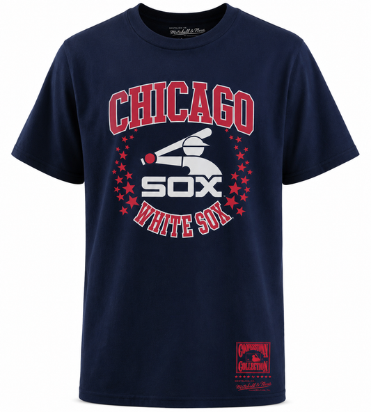 Men's Chicago White Sox Mitchell And Ness Cooperstown Collection Navy Hometown Champs Tee