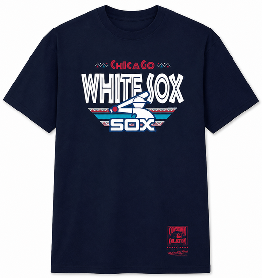 Men's Chicago White Sox Mitchell And Ness Navy Tribal Tee
