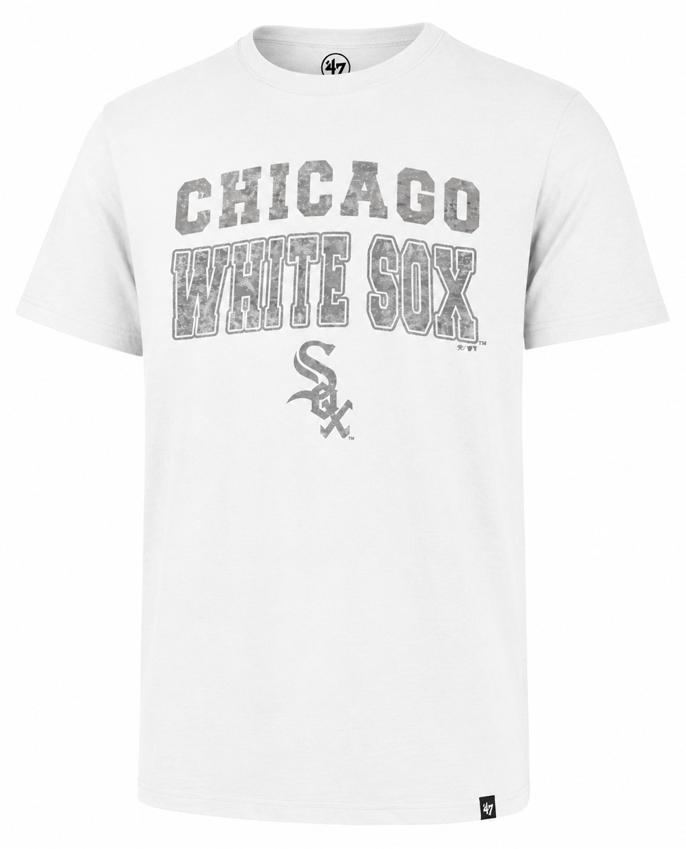 '47 Brand Men's Chicago White Sox White Wash Stadium Wave Scrum T-Shirt
