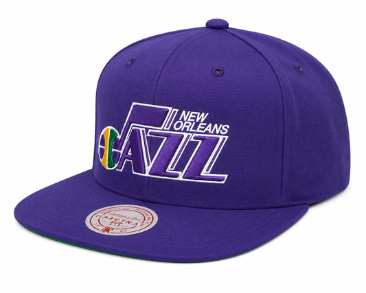Mens NBA New Orleans Jazz Ground 2.0 Snapback Hat By Mitchell And Ness