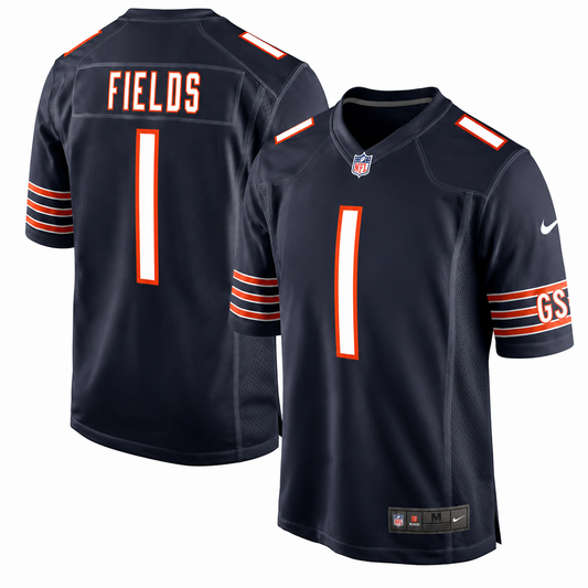 Justin Fields Chicago Bears Youth Navy Blue Nike Game Replica Jersey