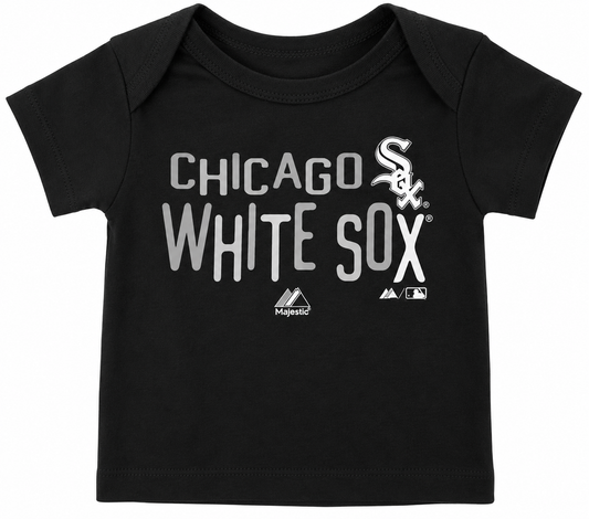 Infant Chicago White Sox Lapped Shoulder Black T-shirt