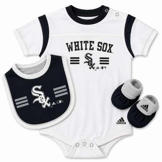 Chicago White Sox Black Newborn/Infant 3 Pack Creeper Set