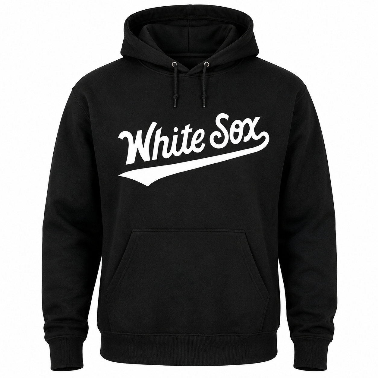 Mens Chicago White Sox Stitches Black Tailsweep Logo Hoodie