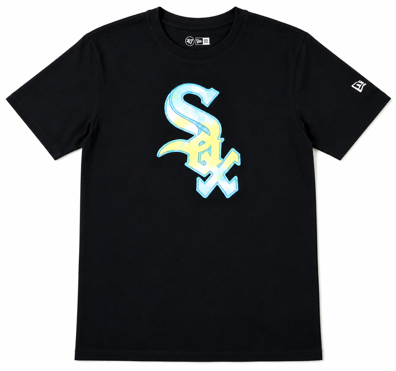 Men's Chicago White Sox New Era Tie-Dye Logo Black T-Shirt