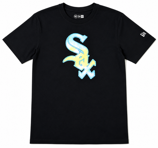 Men's Chicago White Sox New Era Tie-Dye Logo Black T-Shirt