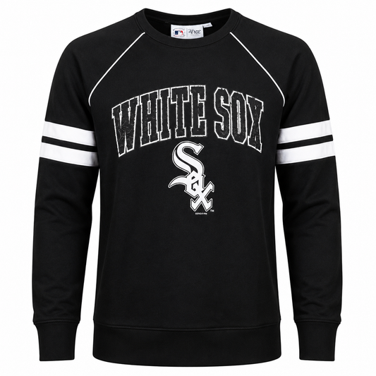 Women's Chicago White Sox Black Team Pride Crewneck Sweatshirt