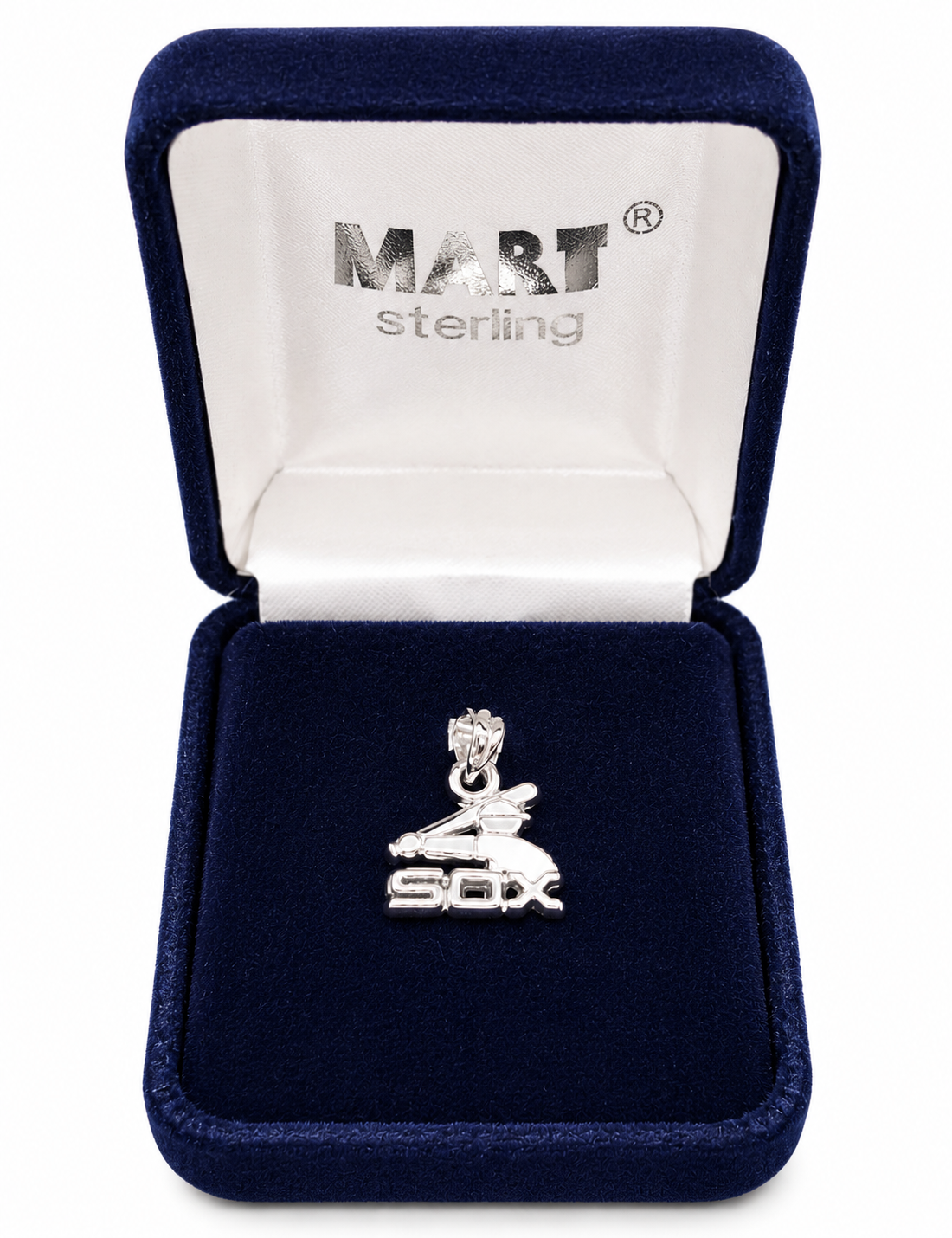 LogoArt Chicago White Sox Sterling Silver Batterman Pendant