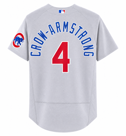 Men's Chicago Cubs Pete Crow-Armstrong Nike Road Gray Authentic Player Jersey