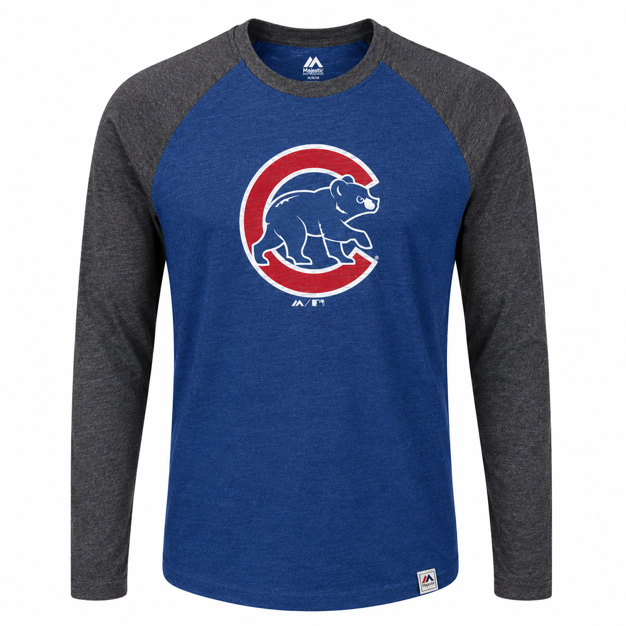 Majestic Chicago Cubs Youth Royal Grueling Ordeal Long Sleeve Raglan T-Shirt