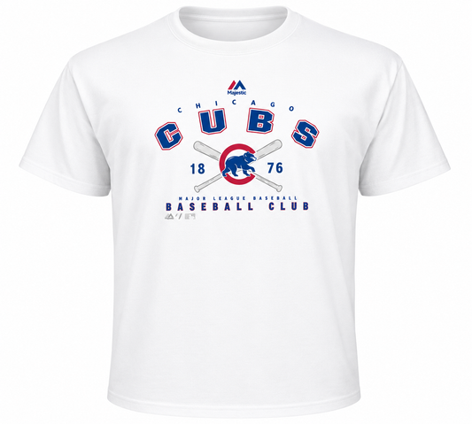 Youth Chicago Cubs White Baseball Club Tee