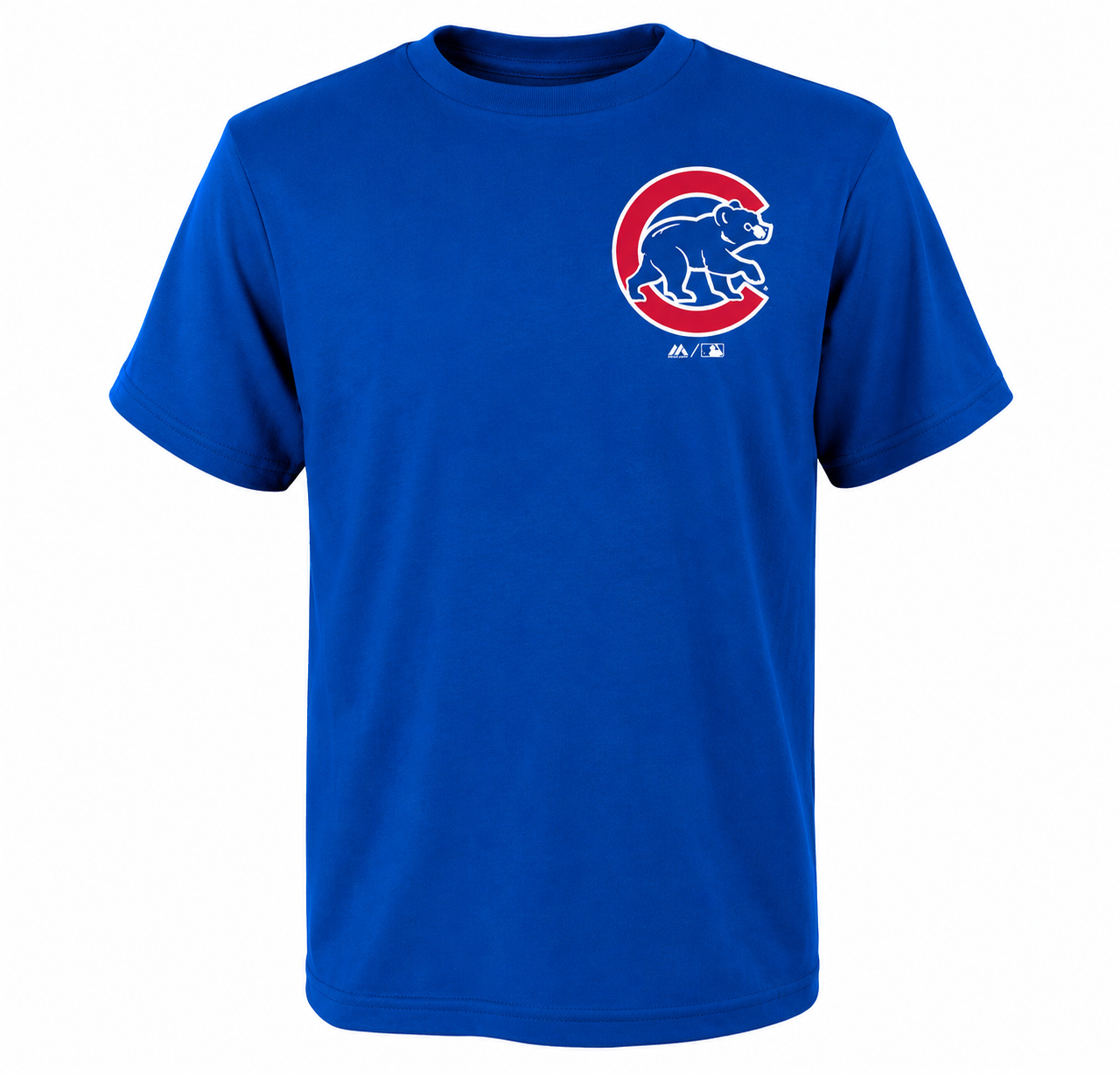 Youth MLB Chicago Cubs Majestic Royal Official Wordmark T-Shirt