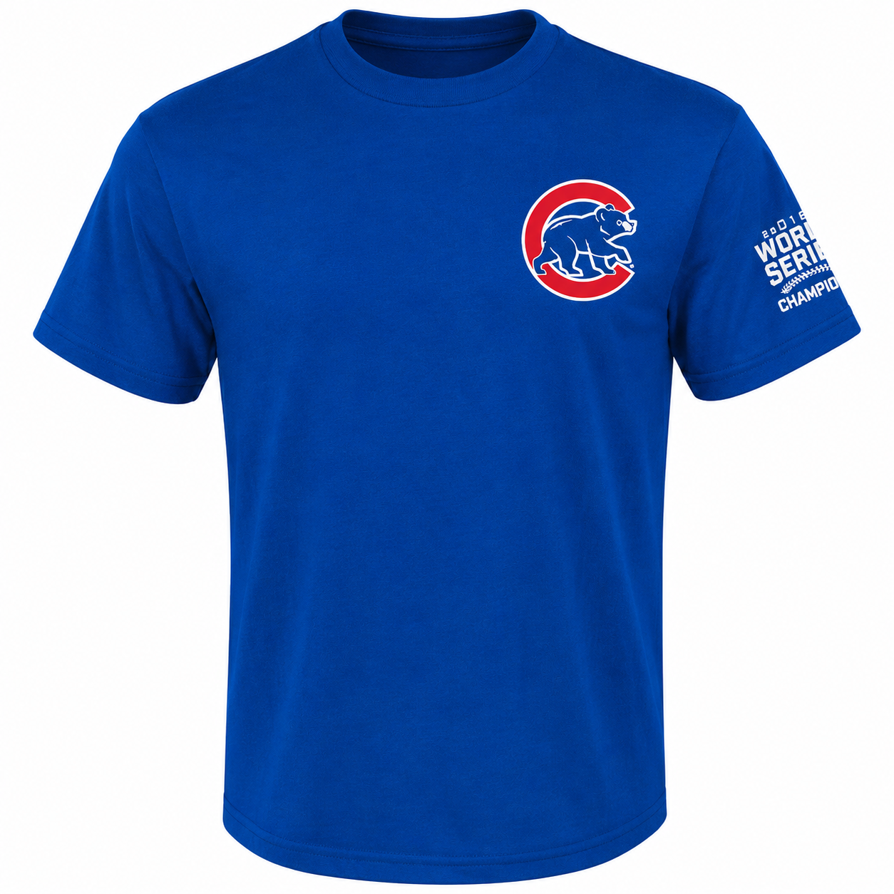 Youth Chicago Cubs Anthony Rizzo Majestic Royal 2016 World Series Champions Name & Number T-Shirt