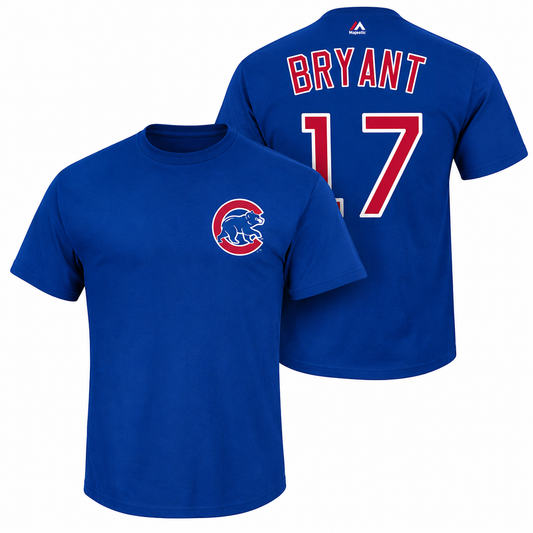 Youth MLB Chicago Cubs Kris Bryant Majestic Royal Name & Number T-Shirt