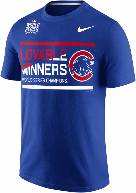 Men's Chicago Cubs 2016 World Series Champions Chicago Cubs "Lovable Winners" Royal T-Shirt