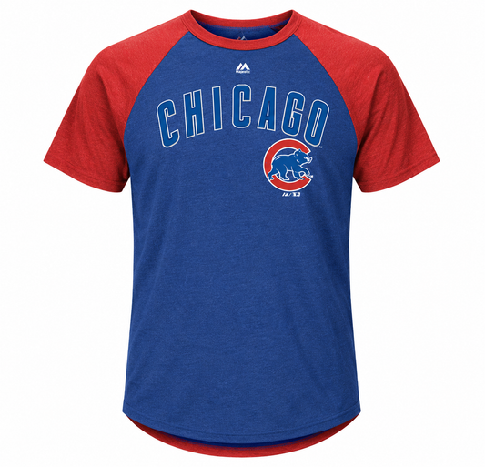 Youth Chicago Cubs 1/4 Sleeve Raglan Tee