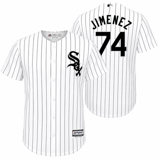 Youth Eloy Jimenez Chicago White Sox Majestic White Home Cool Base Replica Jersey