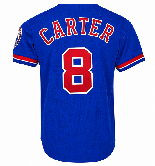 Men's Montreal Expos Gary Carter Mitchell & Ness Royal 1992 Authentic Cooperstown Collection Mesh Batting Practice Jersey