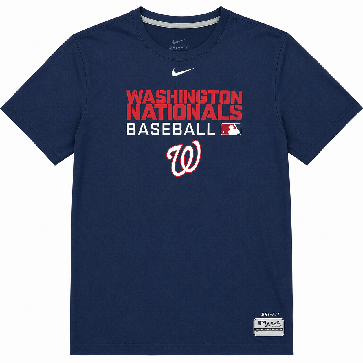 NIKE Washington Nationals Team Issue Legend Logo Navy Performance T-shirt