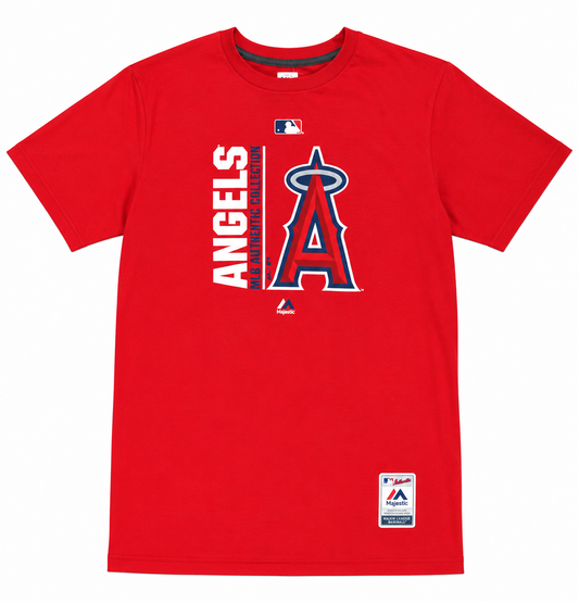 Men's MLB Los Angeles Angels Of Anahiem Red Authentic Collection Team Icon T-Shirt