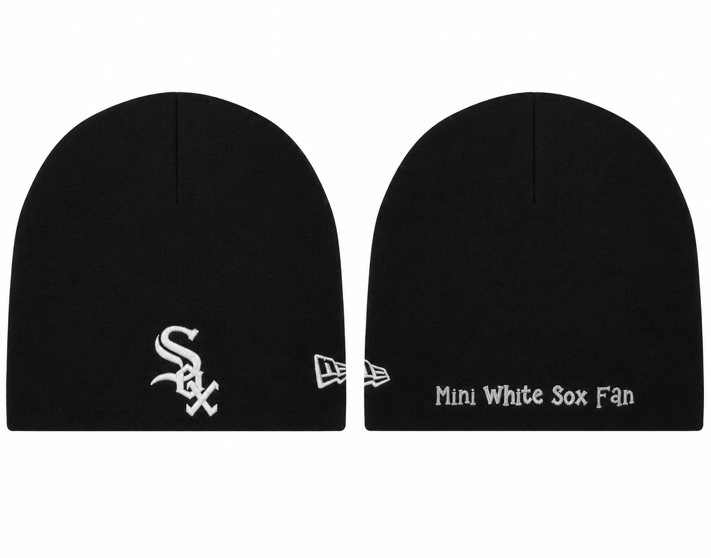 Infant Chicago White Sox Mini Fan Black Knit Hat By New Era