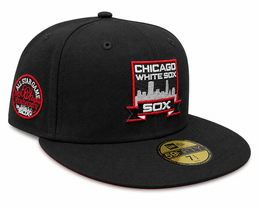 Chicago White Sox New Era Black Skyline Black 59FIFTY Fitted Hat