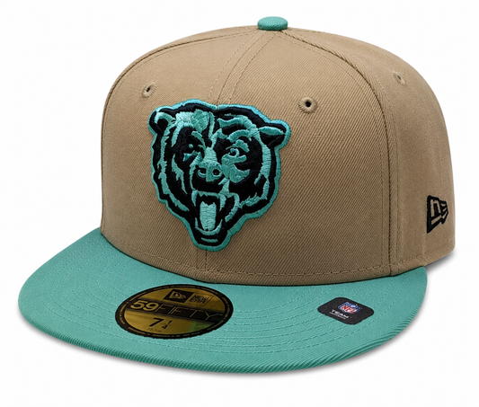 Chicago Bears New Era 2 Tone Camel/Mint Rustic Winter 59FIFTY Fitted Hat