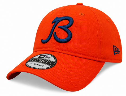 Chicago Bears New Era Orange B Gridiron 9TWENTY Adjustable Hat