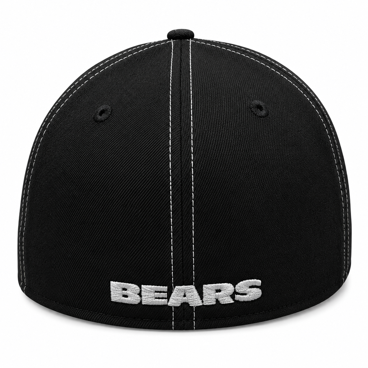 Chicago Bears New Era Black and White 39THIRTY Flex Hat