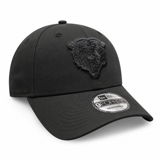 Chicago Bears New Era Tonal Black 9FORTY Adjustable Hat