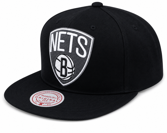 Men's Brooklyn Nets NBA XL BWG Mitchell & Ness Snapback Hat