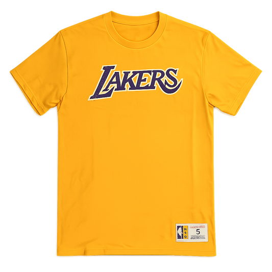 Men's Los Angeles Lakers NBA Legendary Slub Gold Tee By Mitchell And Ness